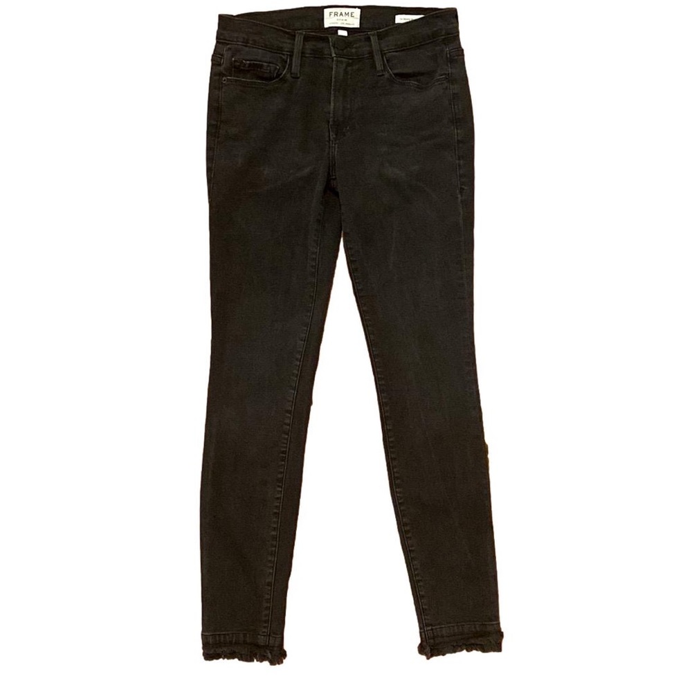 Frame Le Skinny De Jeanne Black Whittier Jeans size 27